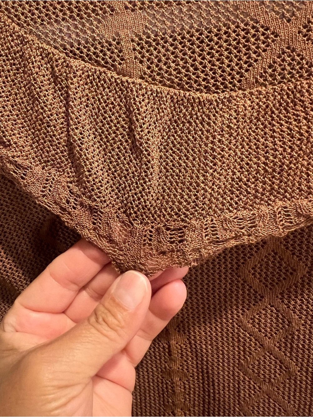 Zara Brown Sheer Ruffle Button-Front Blouse - Picture 9 of 12